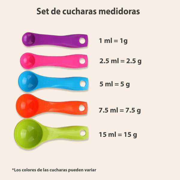 Recipientes Herméticos con Tapa Pop Up y Cucharas Medidoras.