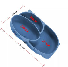 Cargar imagen en el visor de la galería, Vajilla para Bebé con Plato Hondo, Plato con Divisiones y Cubiertos en Acero Inoxidable
